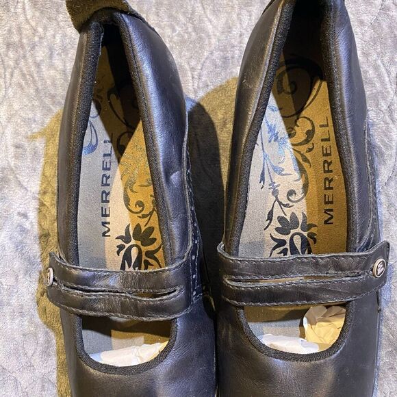 Merrell Black Leather Mary Janes Women's Size 7 - Picture 6 of 10